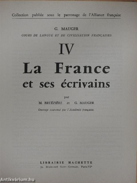 Cours de Langue et de Civilisation Francaises IV.