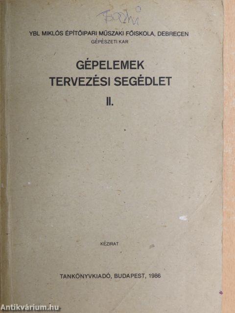 Gépelemek tervezési segédlet II.