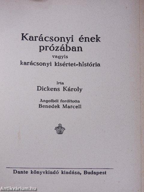 Az elátkozott ember és az alku, melyet a Szellemmel kötött/Karácsonyi ének prózában vagyis karácsonyi kisértet-história