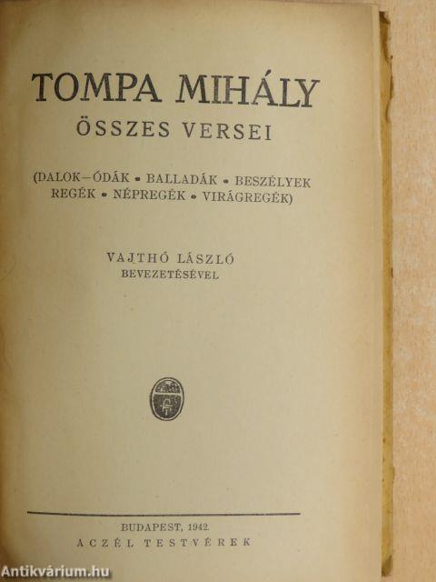 Tompa Mihály összes versei