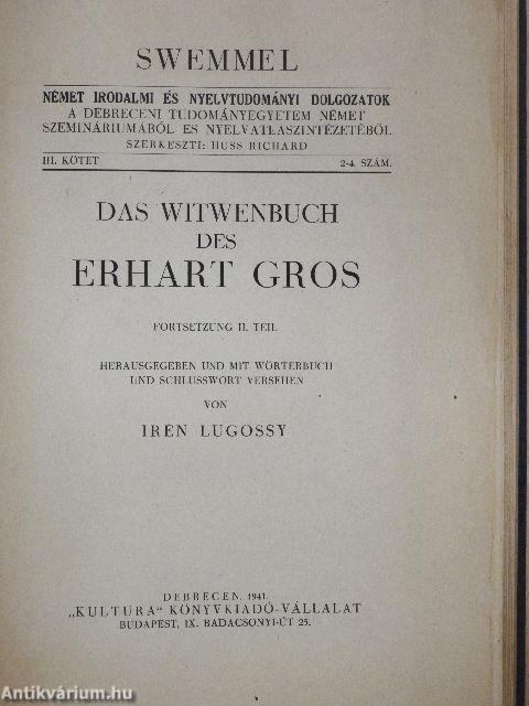 Das Witwenbuch des Erhart Gros II. (töredék)