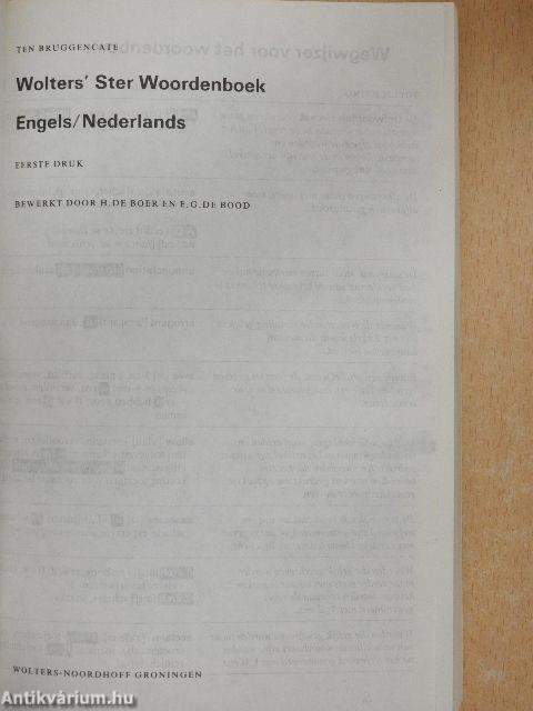 Wolters' Ster Woordenboek - Engels/Nederlands-Nederlands/Engels