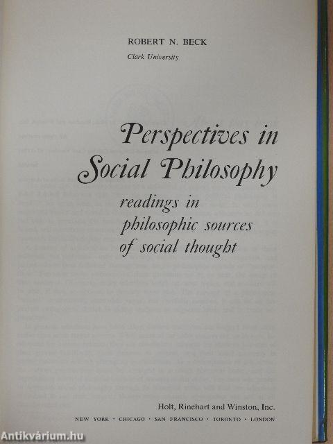 Perspectives in Social Philosophy