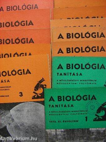 A Biológia Tanítása 1972-1989. (vegyes számok) (12 db)