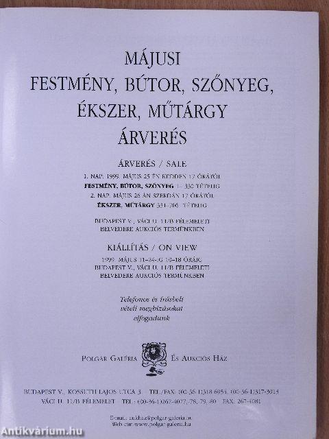 Polgár Galéria és Aukciósház májusi festmény, bútor, szőnyeg, ékszer, műtárgy árverés