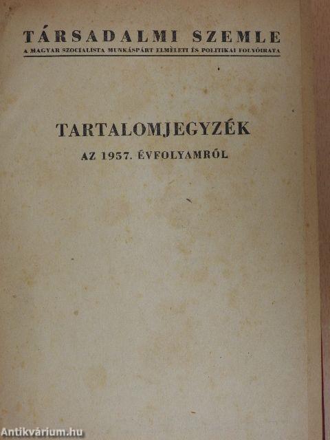 Társadalmi Szemle 1957. január-december