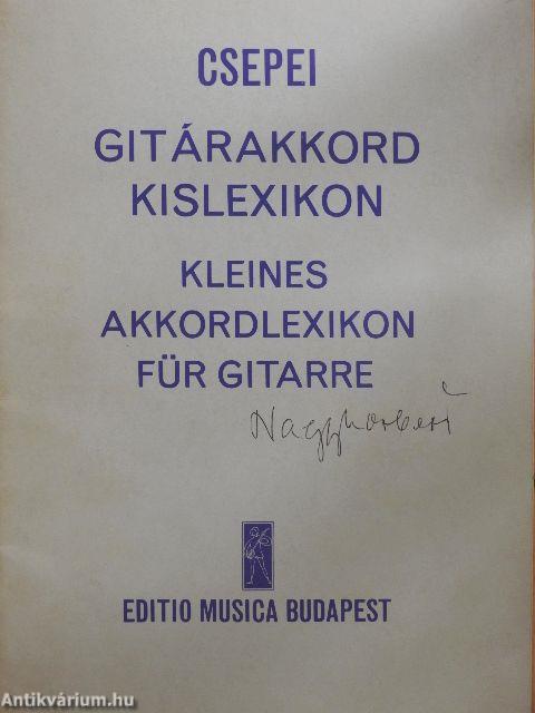 Gitárakkord kislexikon/Kleines Akkordlexikon für Gitarre