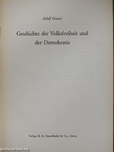 Geschichte der Volksfreiheit und der Demokratie