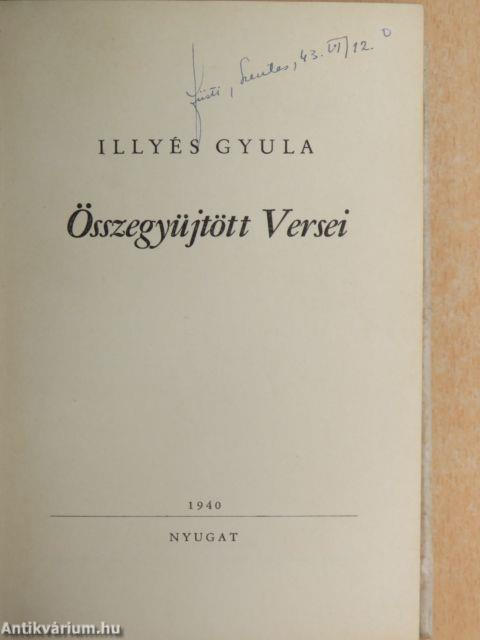 Illyés Gyula Összegyüjtött Versei