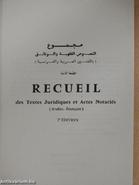 Recueil des Textes Juridiques et Actes Notariés