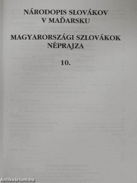 Magyarországi szlovákok néprajza 10.