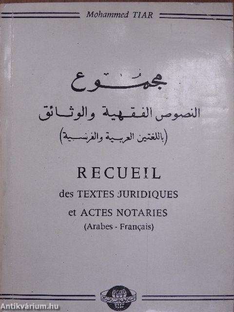 Recueil des Textes Juridiques et Actes Notariés