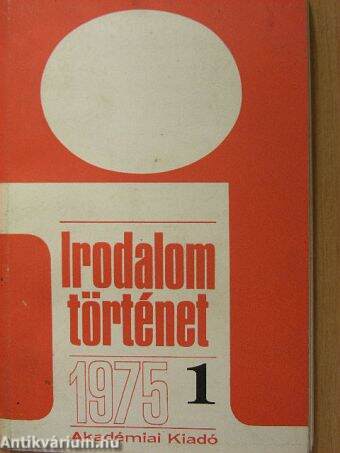 Irodalomtörténet 1975/1.