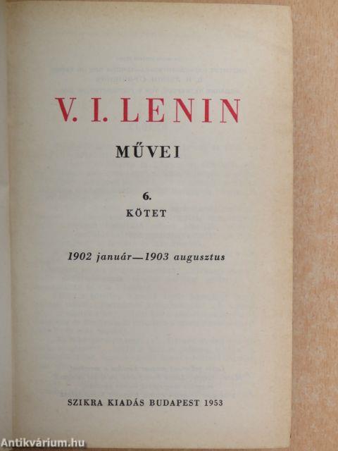 V. I. Lenin művei 6.