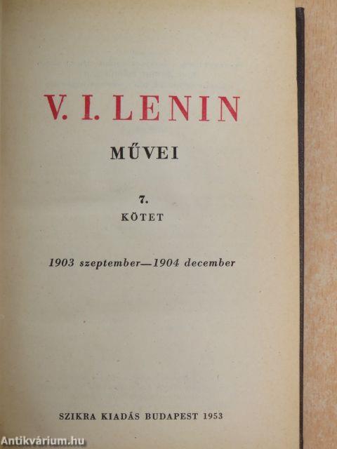 V. I. Lenin művei 7.
