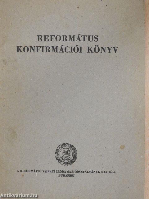 Református konfirmációi könyv