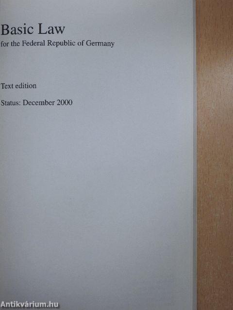 Basic Law for the Federal Republic of Germany