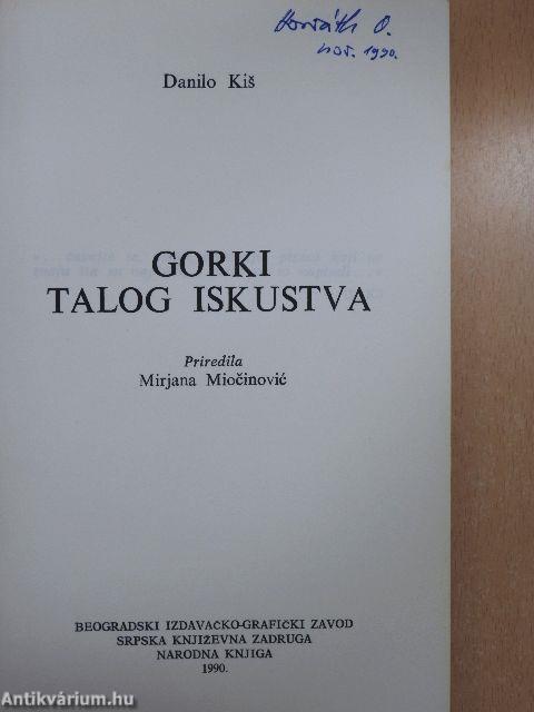 Gorki talog iskustva