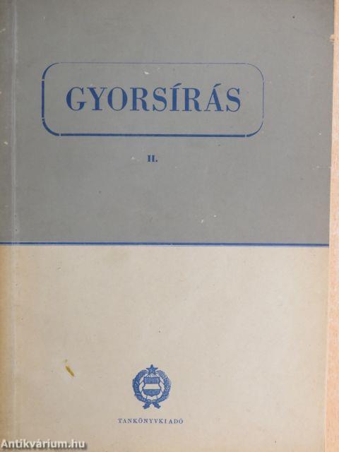 Gyorsírás II.