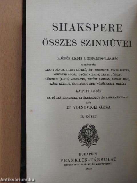 Shakspere tragédiái II.