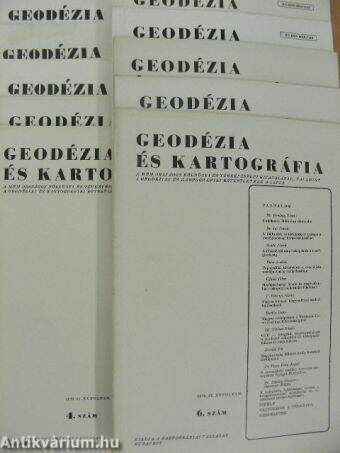 Geodézia és Kartográfia 1975-1976., 1978-1979., 1981., 1983-1984. (vegyes számok) (10 db)