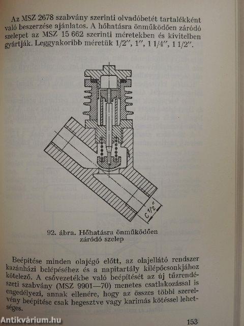 Olajtüzelés tervezése, kivitelezése, karbantartása