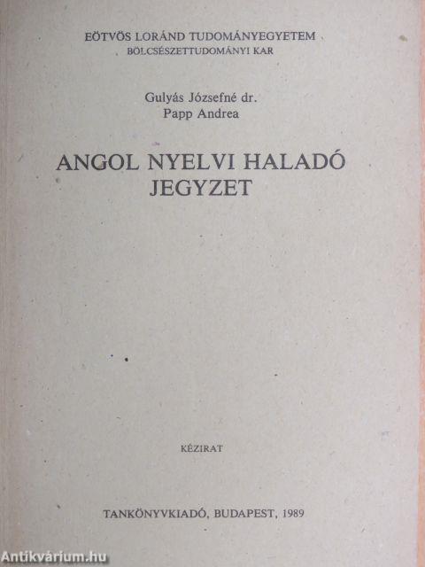 Angol nyelvi haladó jegyzet