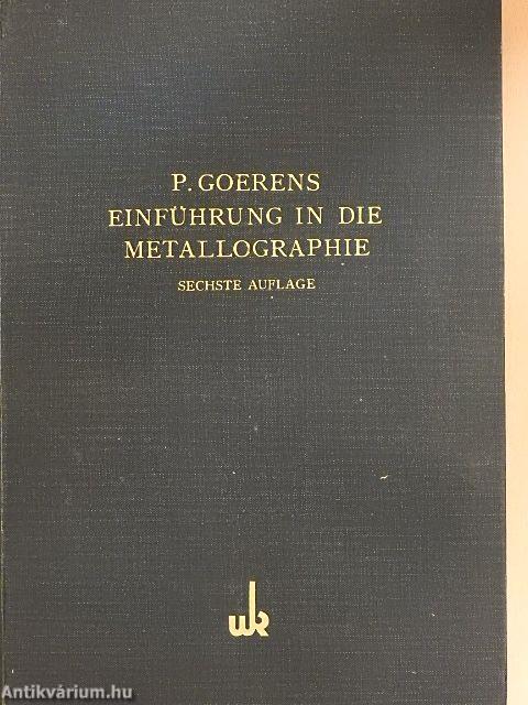 Einführung in die Metallographie