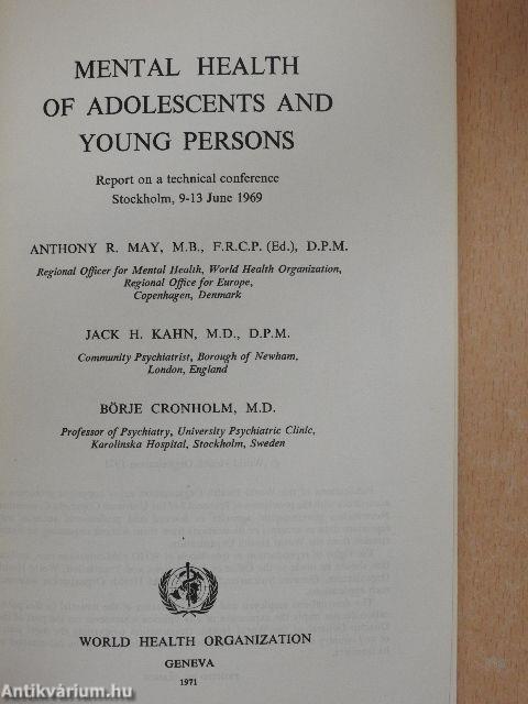 Mental Health of Adolescents and Young Persons