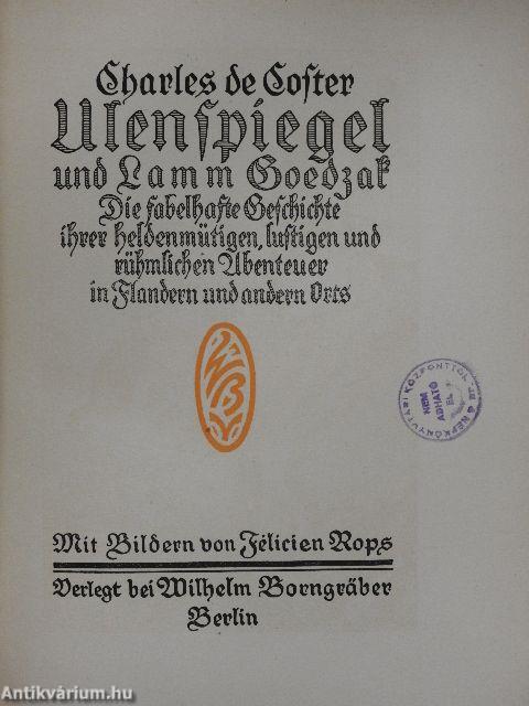 Ulenspiegel und Lamm Goedzak (gótbetűs)