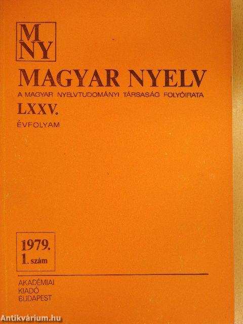 Magyar Nyelv 1979/1-4.