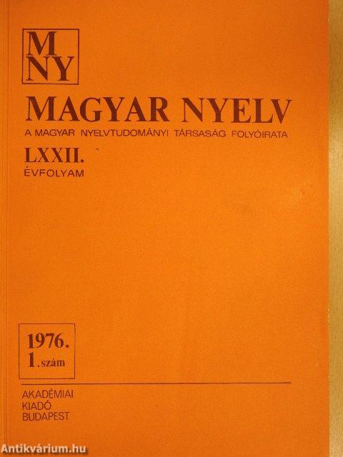 Magyar Nyelv 1976/1-4.