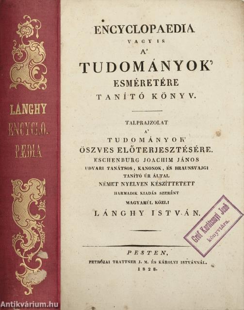 Encyclopaedia vagy is a' tudományok' esméretére tanító könyv