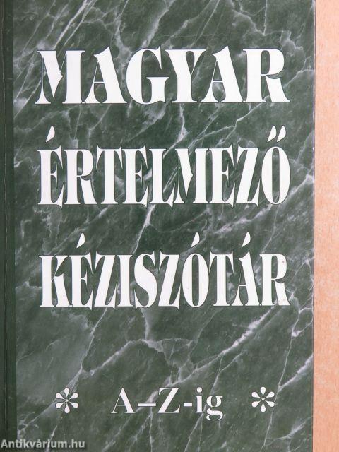 Magyar értelmező kéziszótár