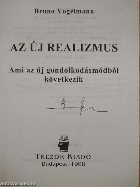 Az új realizmus (aláírt példány)