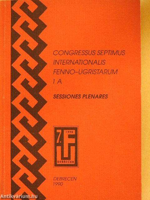 Congressus Septimus Internationalis Fenno-Ugristarum 1A