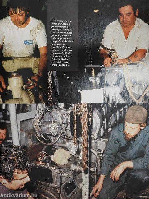 Cousteau kapitány a Calypso fedélzetén