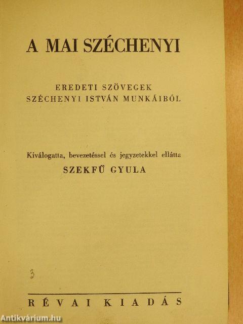 A mai Széchenyi