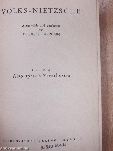 Also sprach Zarathustra