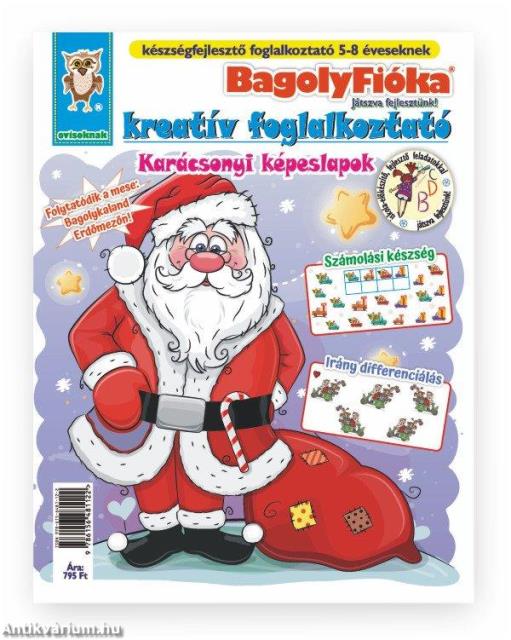 BagolyFióka kreatív foglalkoztató füzet - Karácsonyi képeslapok