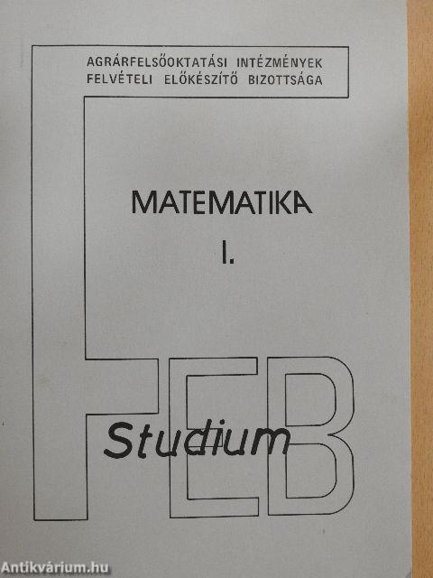 Matematika Studium I.