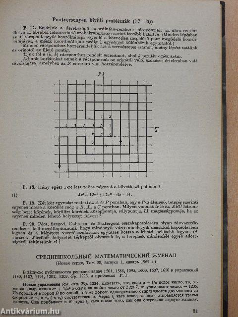 Középiskolai matematikai lapok 1969. január-május (fél évfolyam)