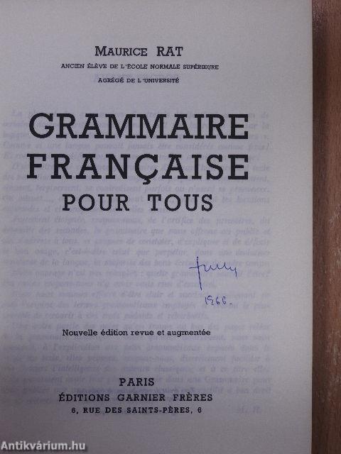 Grammaire Francaise pour Tous