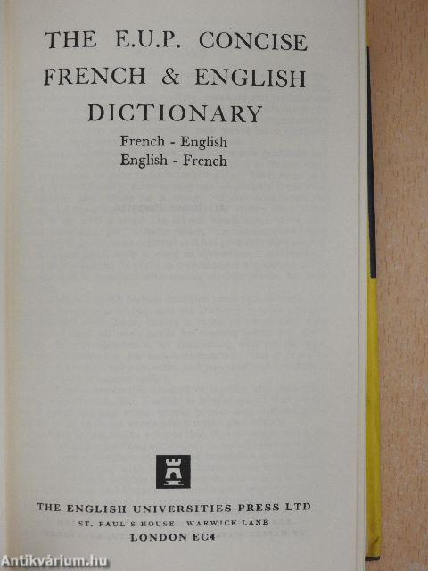 The E. U. P. Concise French & English Dictionary