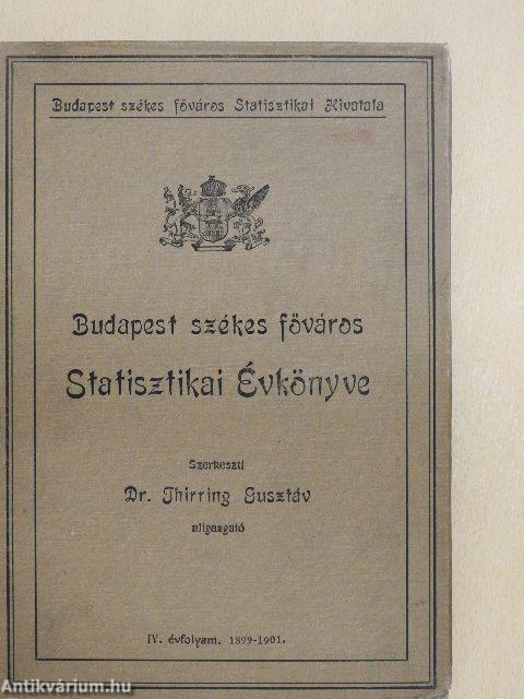 Budapest székes főváros Statisztikai Évkönyve 1899-1901.