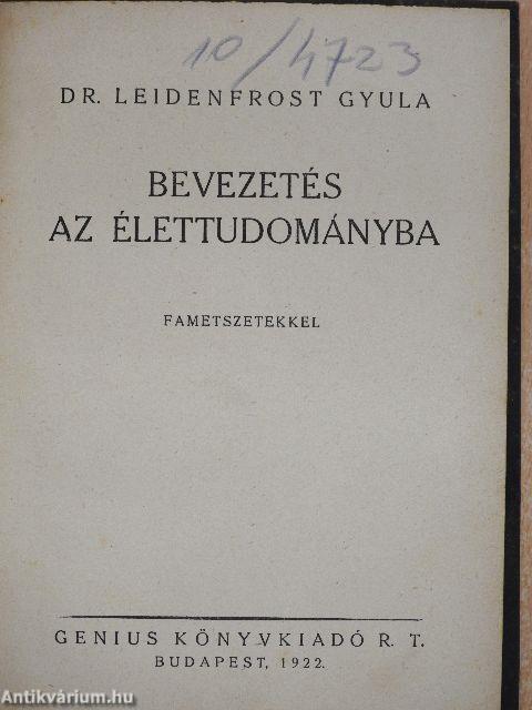 Bevezetés az élettudományba