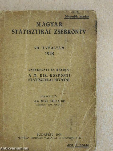 Magyar statisztikai zsebkönyv 1938.