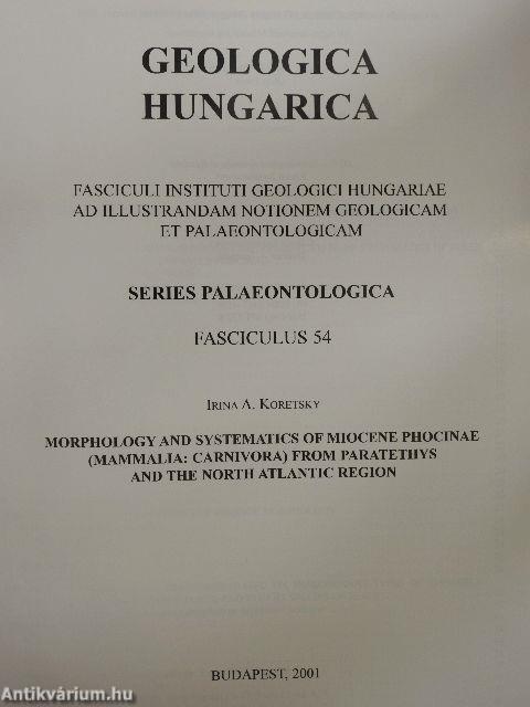 Geologica Hungarica - Series Palaeontologica 54.