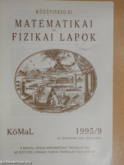 Középiskolai matematikai és fizikai lapok 1995. december