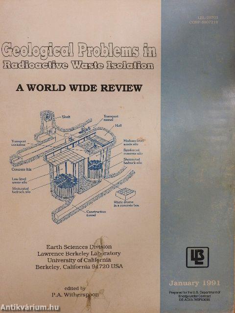 Geological Problems in Radioactive Waste Isolation